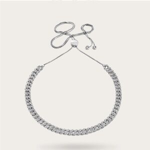 ICELINK ADJUSTABLE CUBAN CHOKER - SILVER